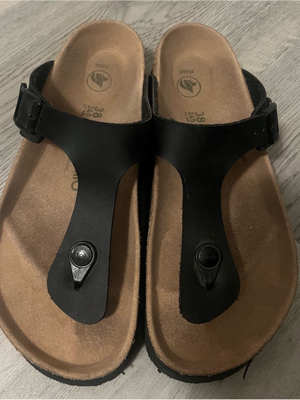 Birkenstock Black T-Strap Sandals